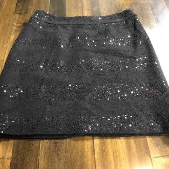 Ann Taylor LOFT Petites Wool Blend Skirt w/ Sequin - Picture 2 of 8